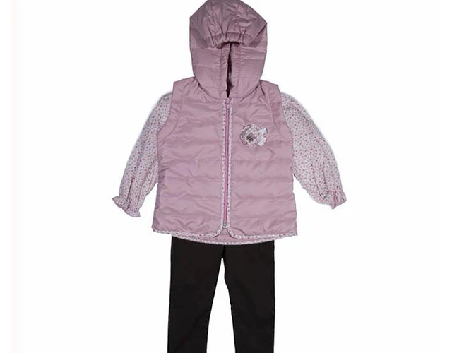 CONJUNTO BLUSA PANTALON CHALECO NIÑA 