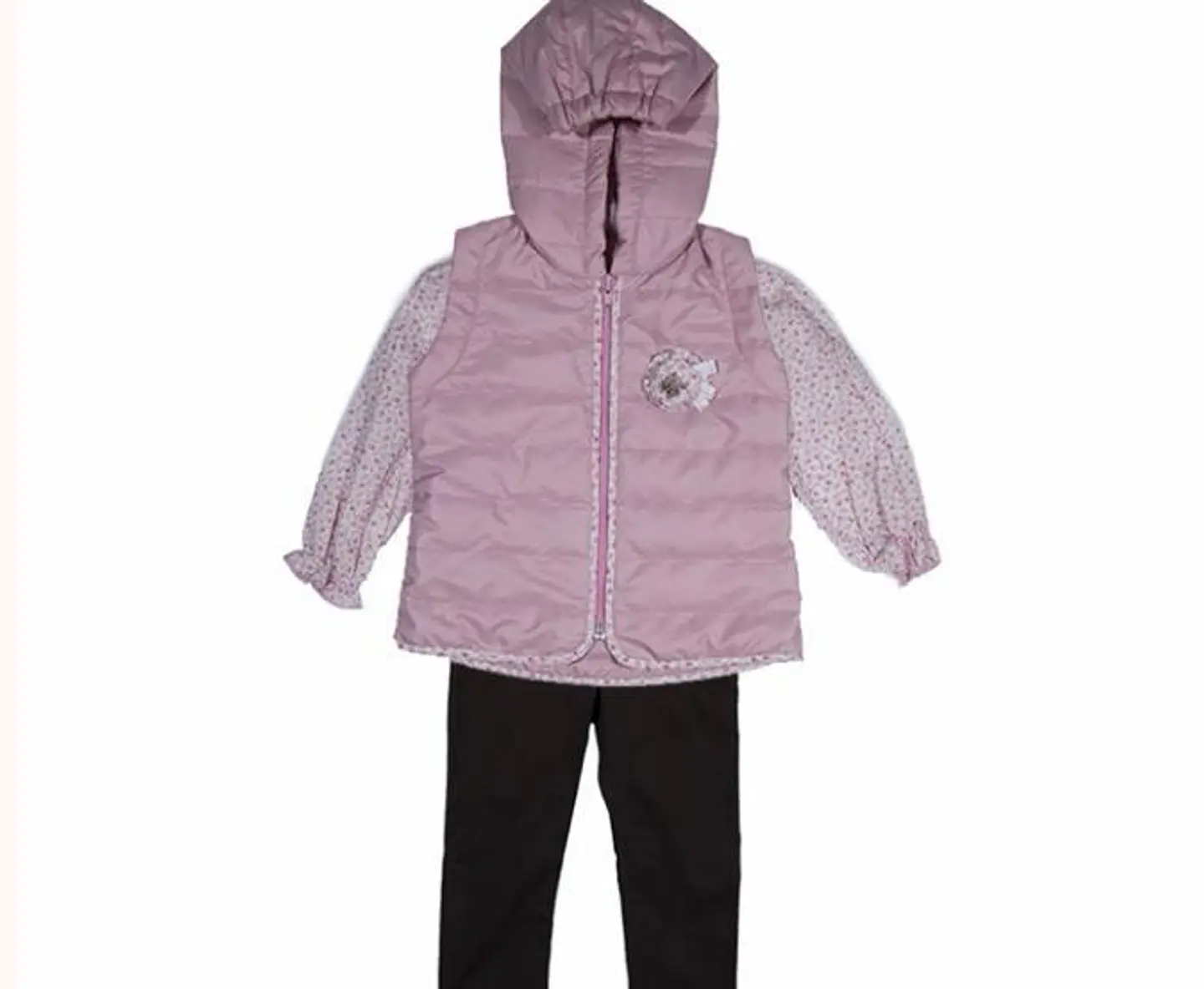 CONJUNTO BLUSA PANTALON CHALECO NIÑA  4
