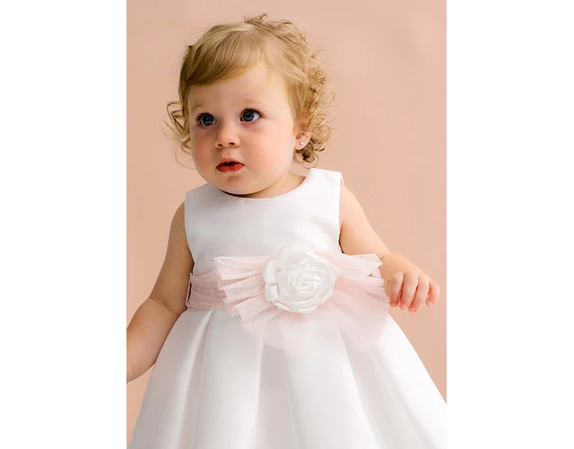 VESTIDO MIKADO NATA FAJIN ROSA 