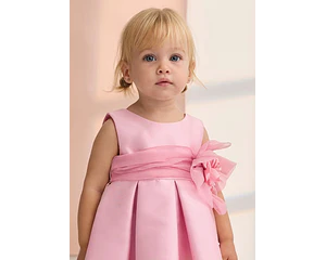 VESTIDO MIKADO PALO DE ROSA 