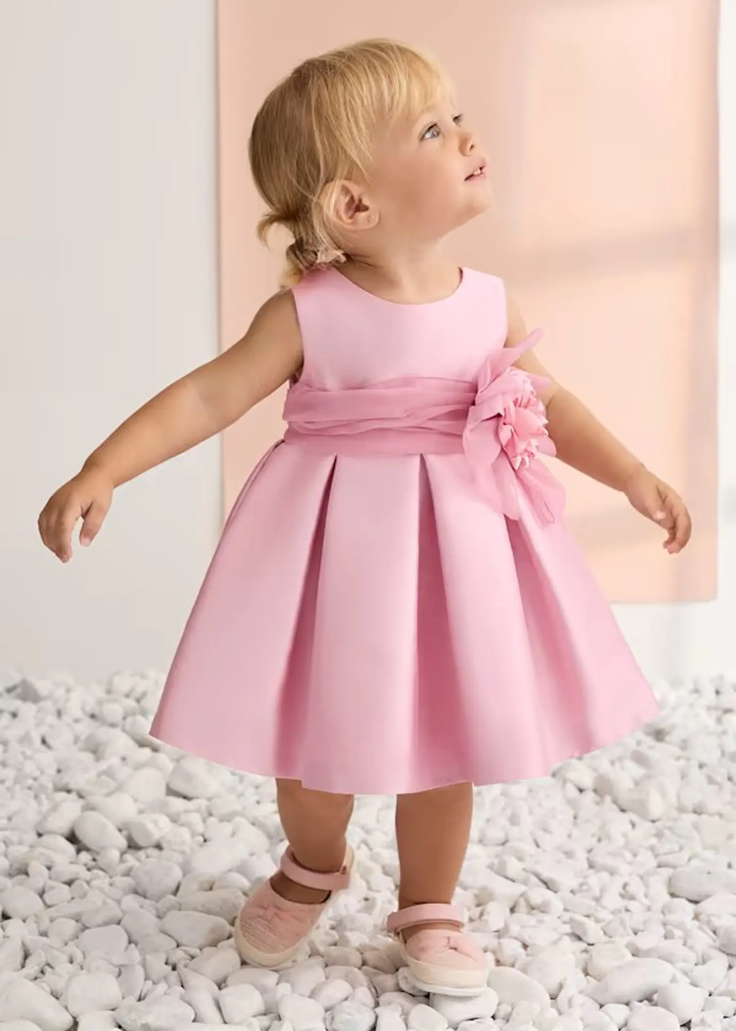 VESTIDO MIKADO PALO DE ROSA  2