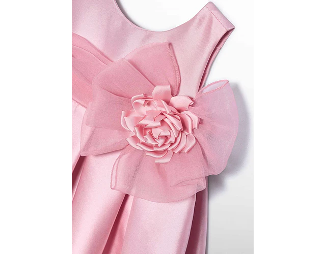 VESTIDO MIKADO PALO DE ROSA 