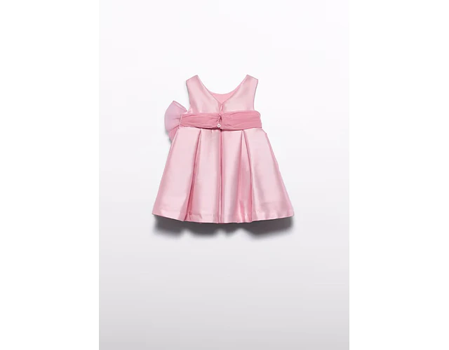 VESTIDO MIKADO PALO DE ROSA 