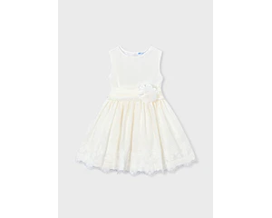 VESTIDO CEREMONIA LINO ENCAJES NIÑA 