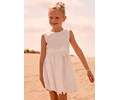 VESTIDO CEREMONIA LINO ENCAJES NIÑA 