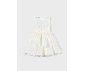 VESTIDO CEREMONIA LINO ENCAJES NIÑA 