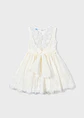VESTIDO CEREMONIA LINO ENCAJES NIÑA  - Miniatura 4