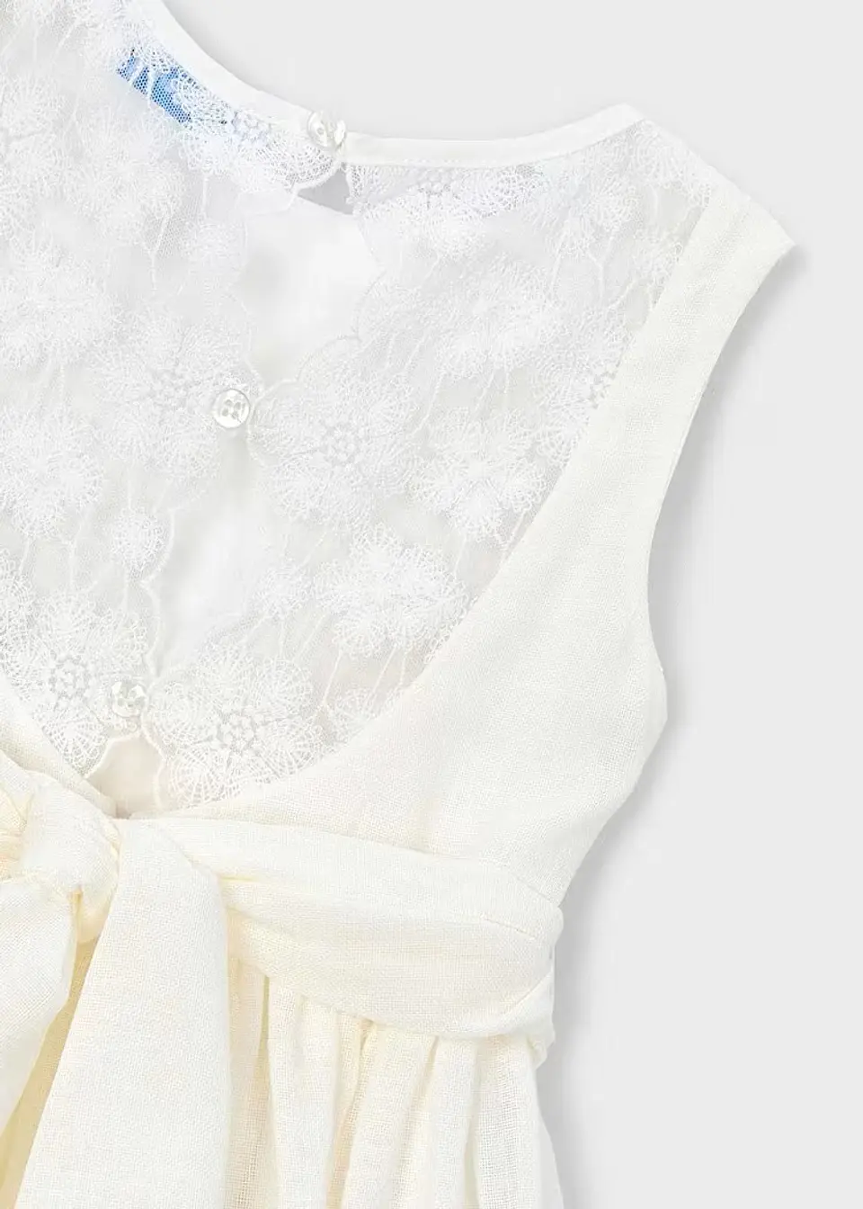 VESTIDO CEREMONIA LINO ENCAJES NIÑA  5