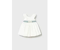 VESTIDO TULL CON FAJIN VERDE BEBE 