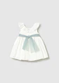 VESTIDO TULL CON FAJIN VERDE BEBE  - Miniatura 2