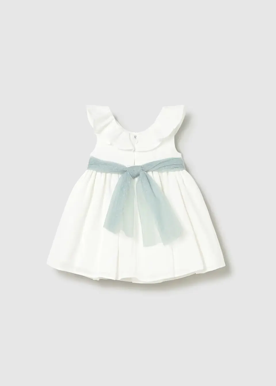 VESTIDO TULL CON FAJIN VERDE BEBE  2