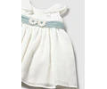 VESTIDO TULL CON FAJIN VERDE BEBE 