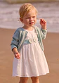 VESTIDO TULL CON FAJIN VERDE BEBE  - Miniatura 4