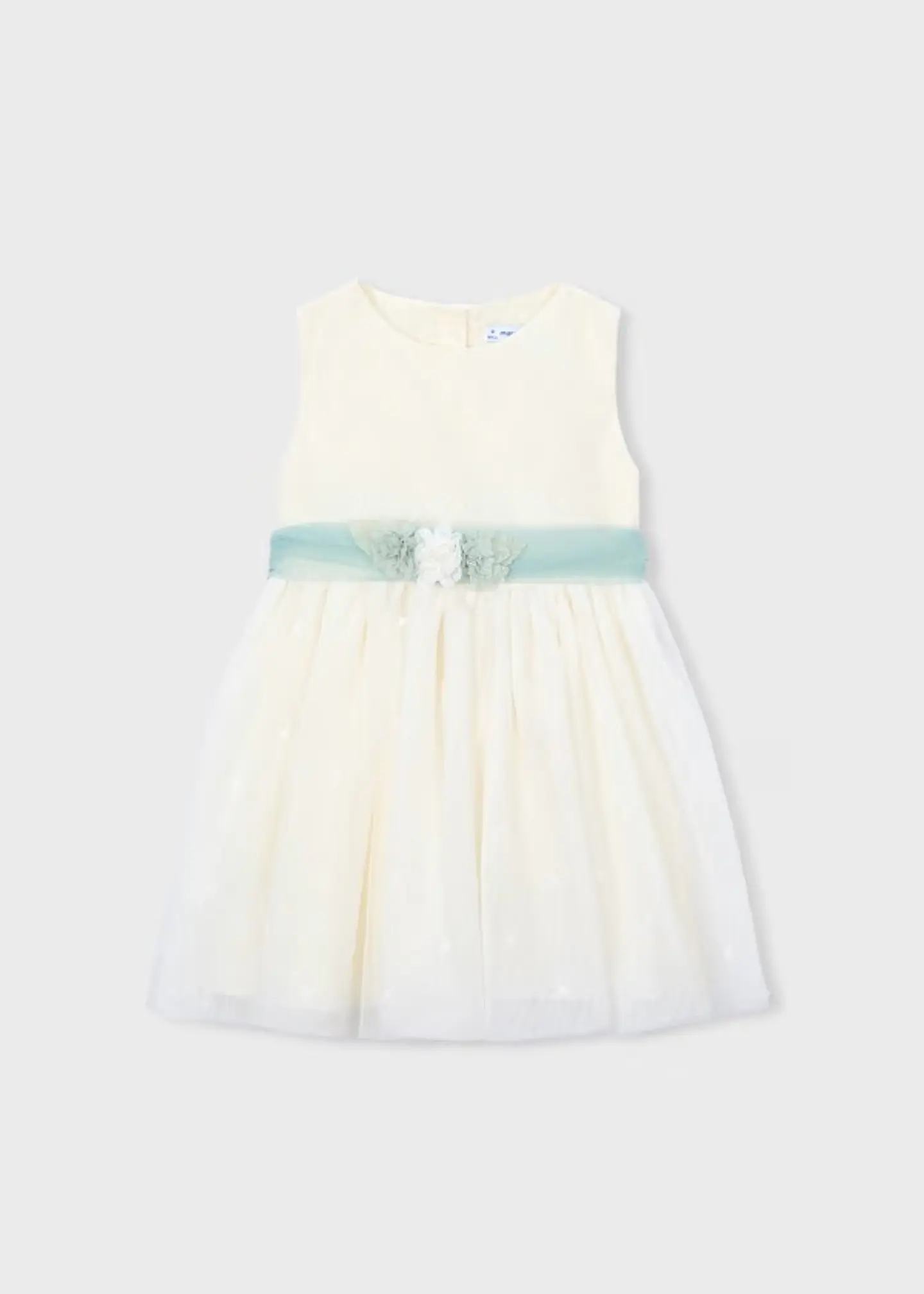 VESTIDO TULL CEREMONIA TULL BORDADO CRUDO 2