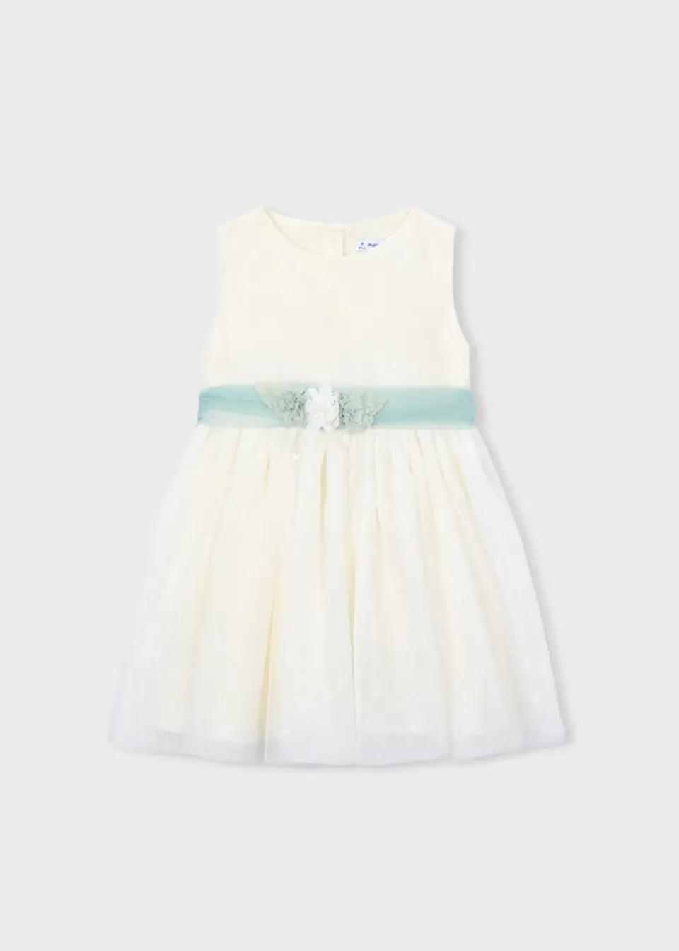 VESTIDO TULL CEREMONIA TULL BORDADO CRUDO 2