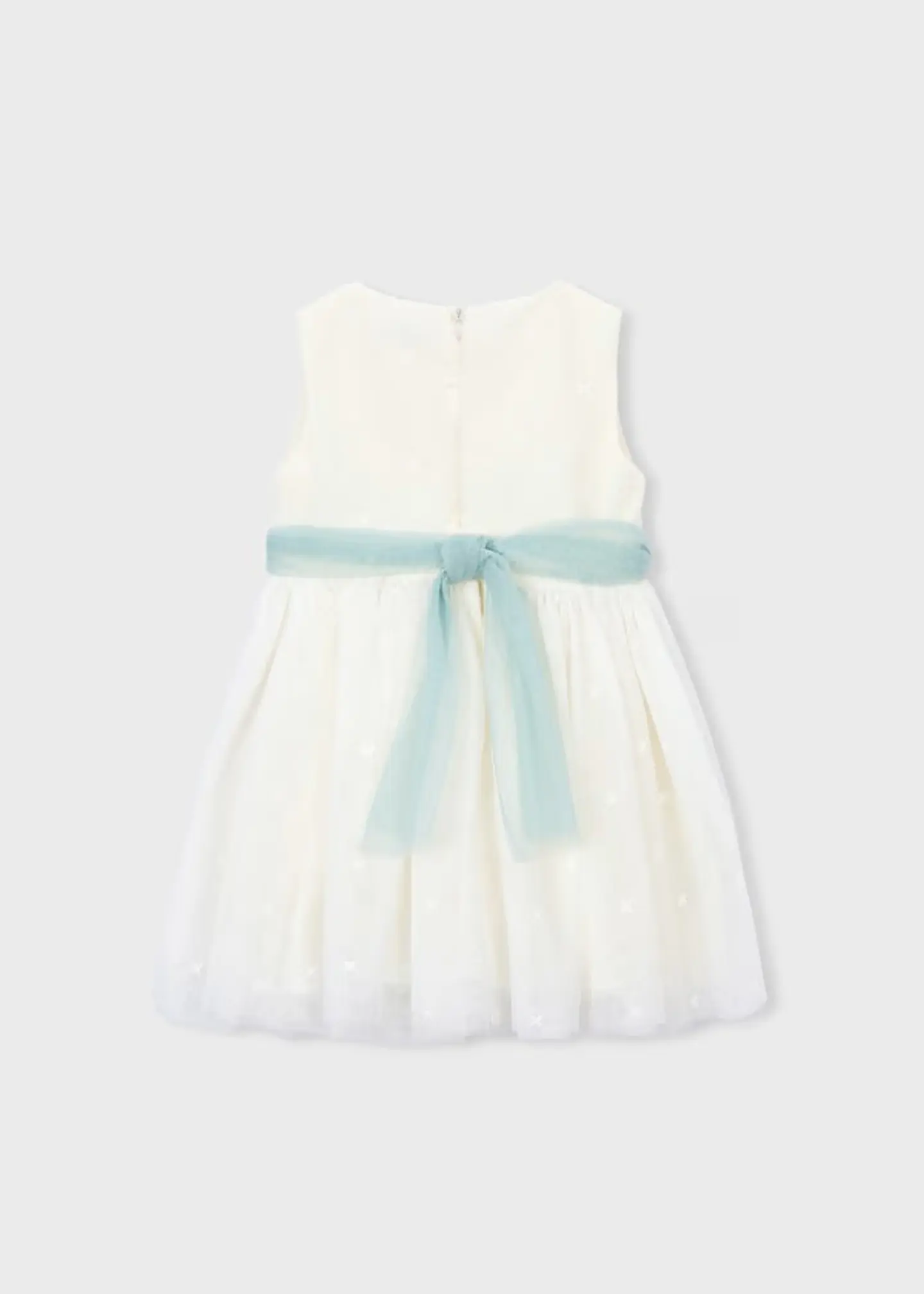 VESTIDO TULL CEREMONIA TULL BORDADO CRUDO 4