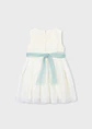 VESTIDO TULL CEREMONIA TULL BORDADO CRUDO - Miniatura 4