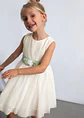 VESTIDO TULL CEREMONIA TULL BORDADO CRUDO - Miniatura 1