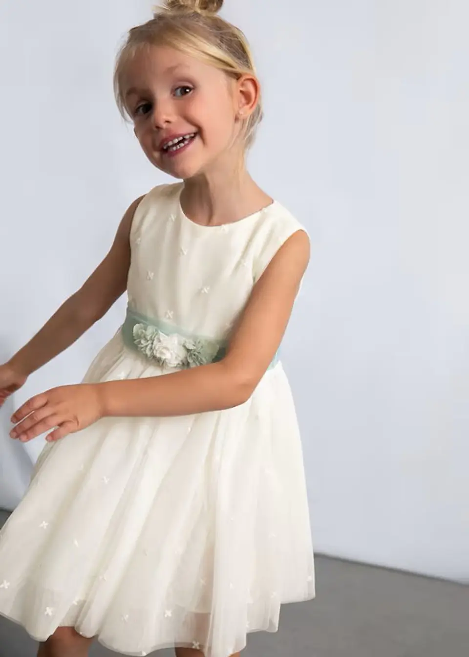 VESTIDO TULL CEREMONIA TULL BORDADO CRUDO 1