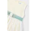 VESTIDO TULL CEREMONIA TULL BORDADO CRUDO
