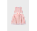 VESTIDO TULL BORDADO FAJIN FLORES 