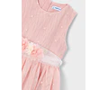 VESTIDO TULL BORDADO FAJIN FLORES 