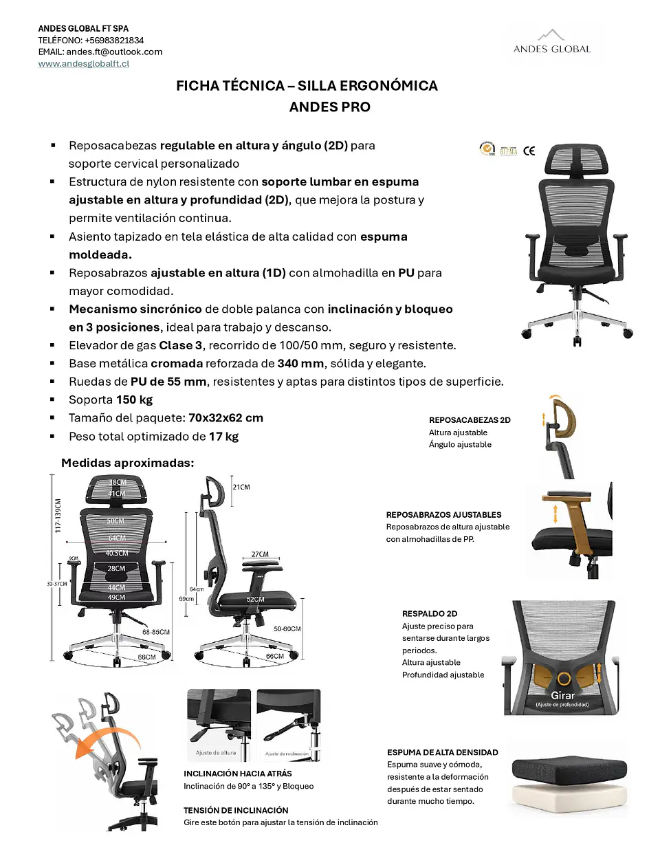 Silla Andes Pro 2