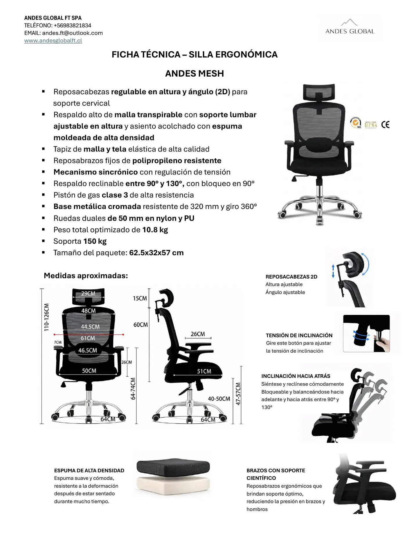 Silla Andes Mesh 2