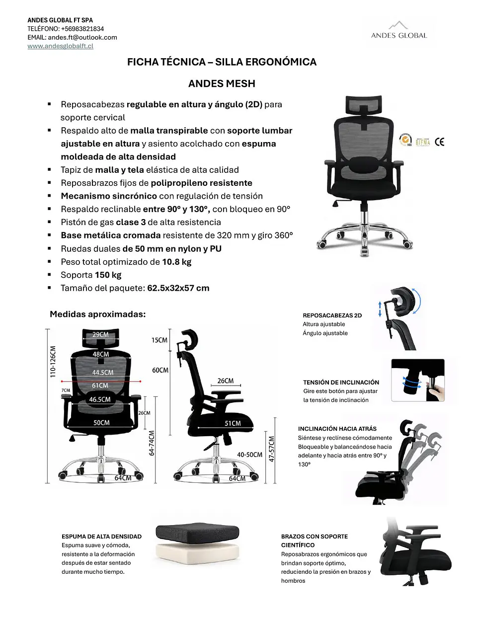 Silla Andes Mesh 2
