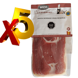 5 Jamón Serrano Gran Reserva 100 Gr (5 unidades)