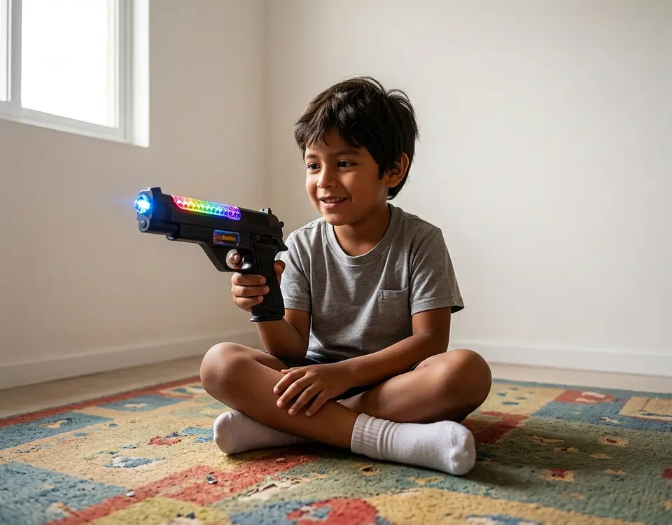 Pistola de Juguete con Luces y Sonido 24cm 5