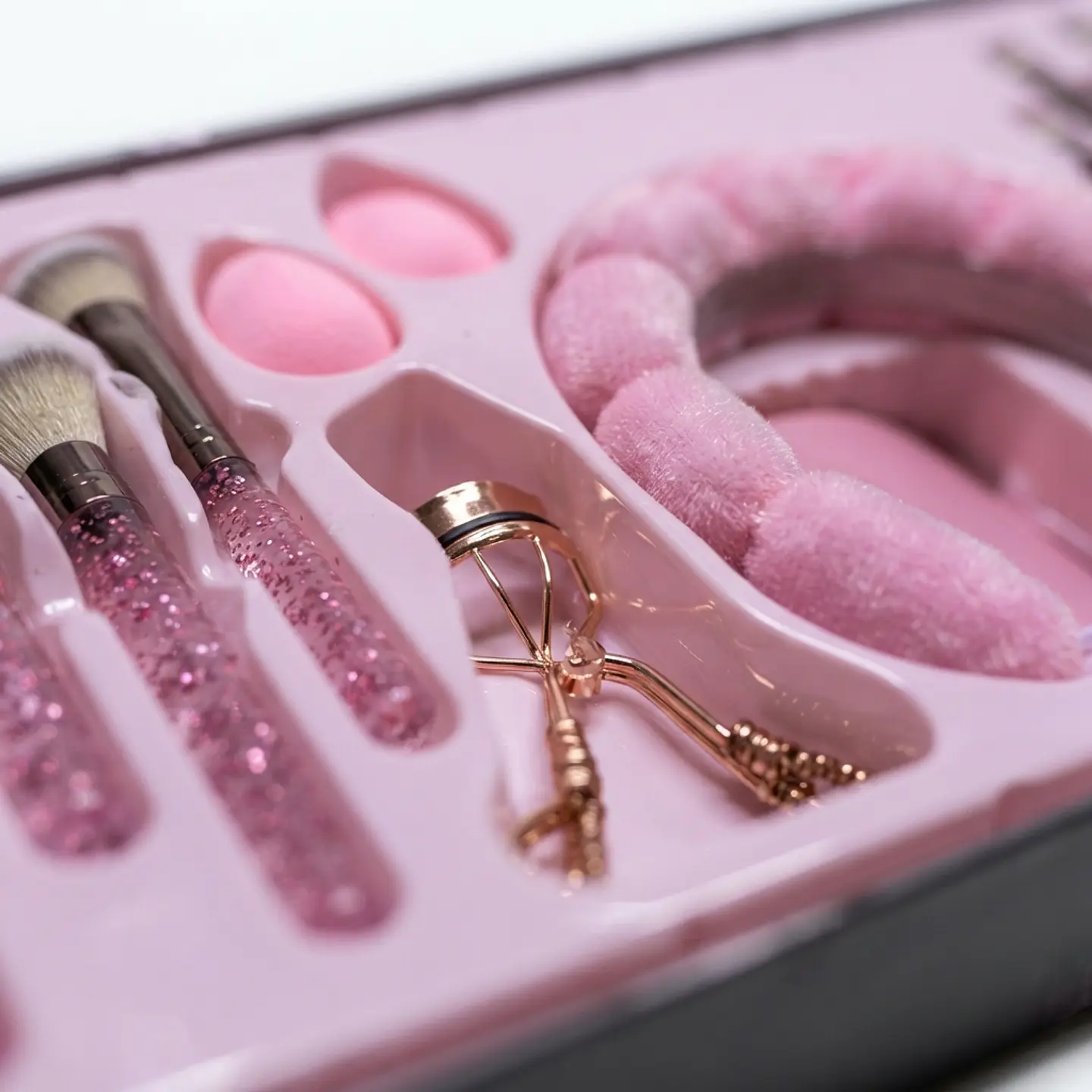 Set de Brochas de Maquillaje 24 Piezas Deluxe (Rosado) 2