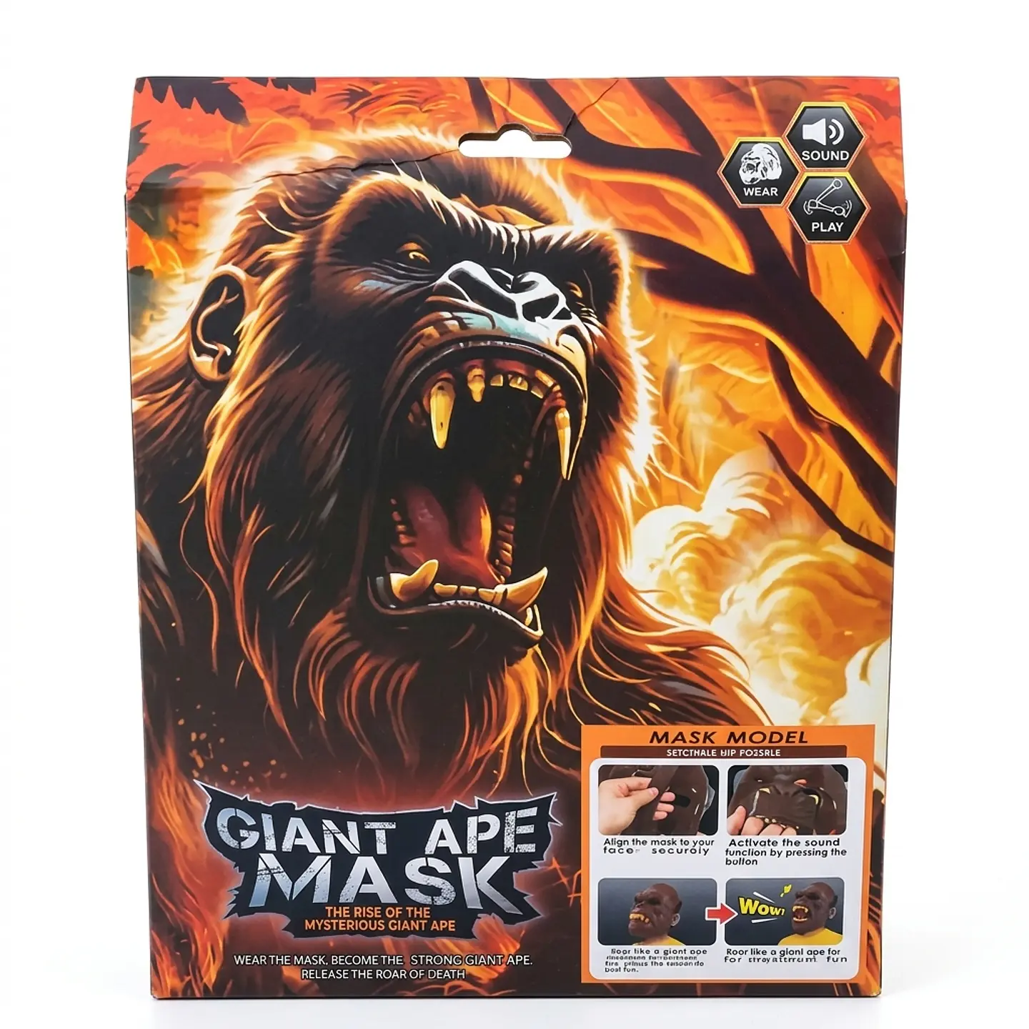 Máscara Gorila Gigante con Mandíbula Móvil (Giant Ape Mask) 2