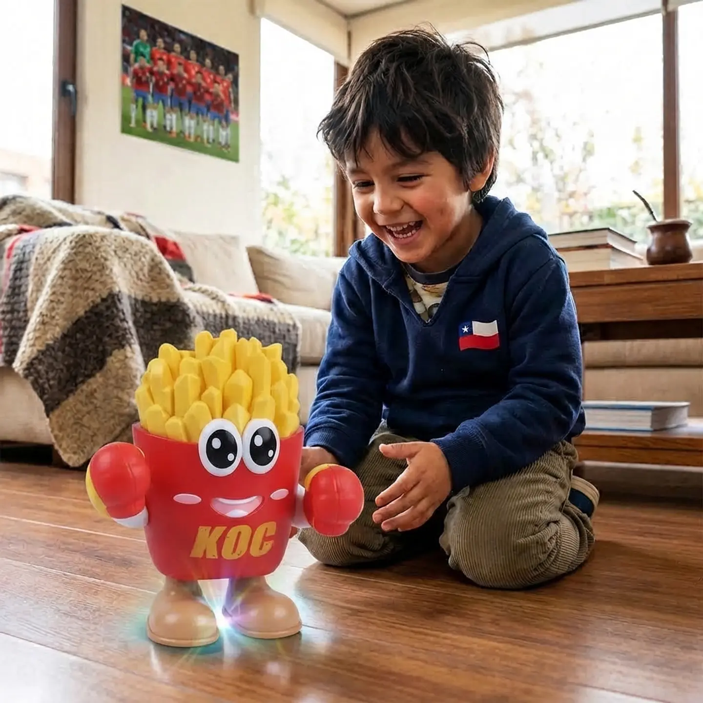Papas Fritas Bailarinas Boxeadoras con Luces y Música 2