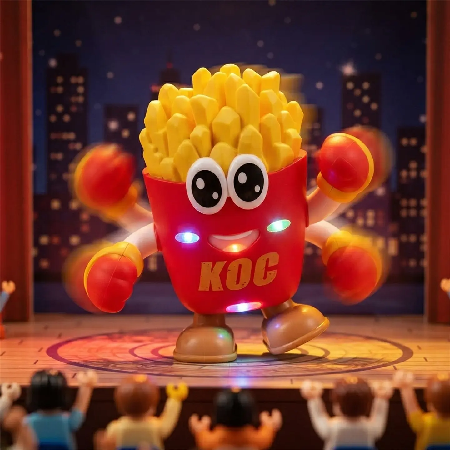 Papas Fritas Bailarinas Boxeadoras con Luces y Música 5