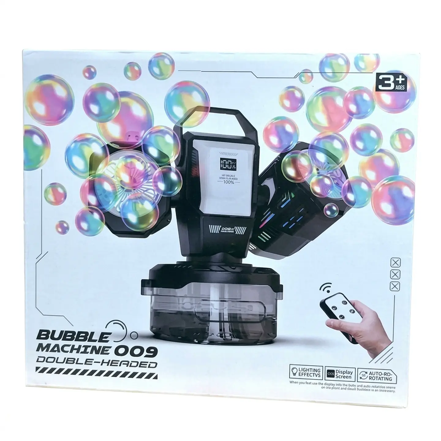 Máquina de Burbujas 009 Doble Cabezal con Control Remoto 5