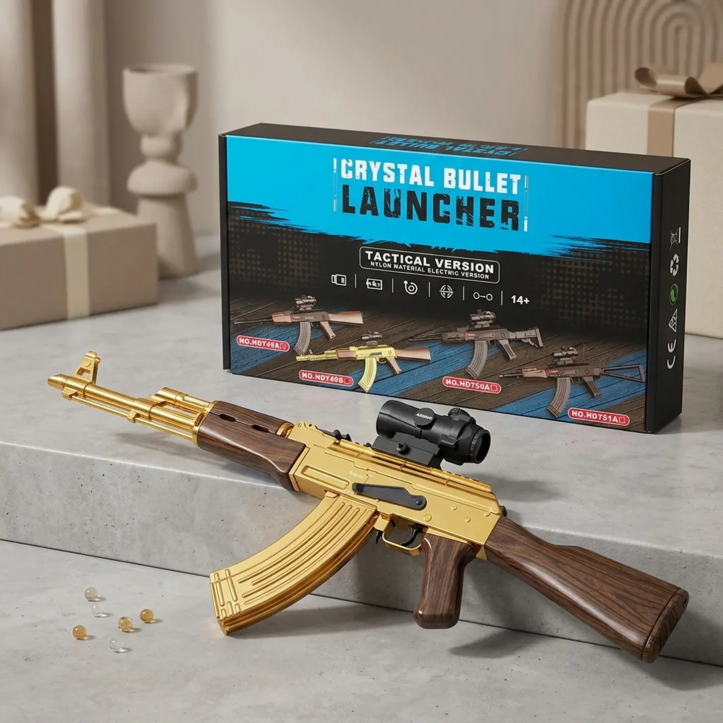 Rifle Lanzador de Bolitas de Gel AK-47 Táctico (Crystal Bullet Launcher) 1