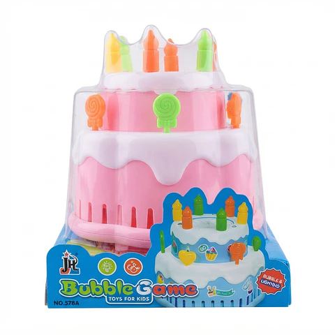 Máquina de Burbujas Torta de Cumpleaños (Bubble Game) – Rosa