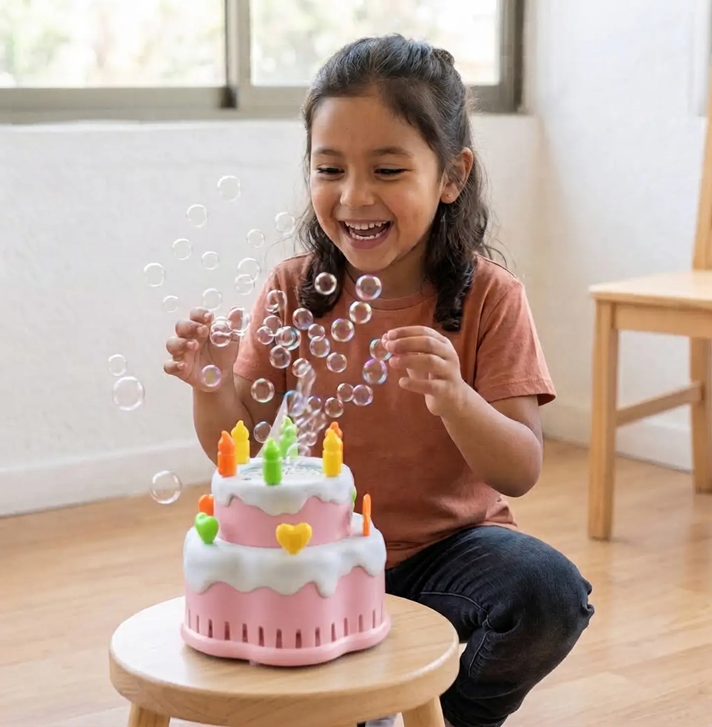 Máquina de Burbujas Torta de Cumpleaños (Bubble Game) – Rosa 2