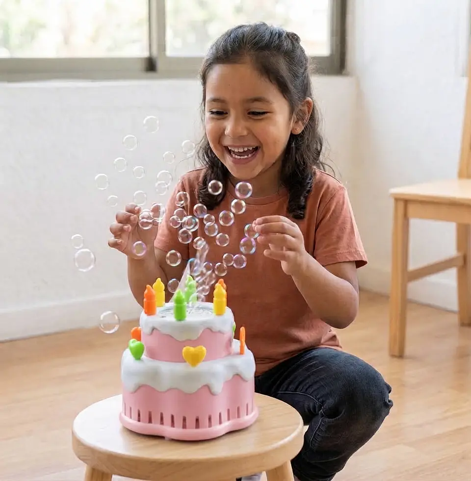 Máquina de Burbujas Torta de Cumpleaños (Bubble Game) – Rosa 2