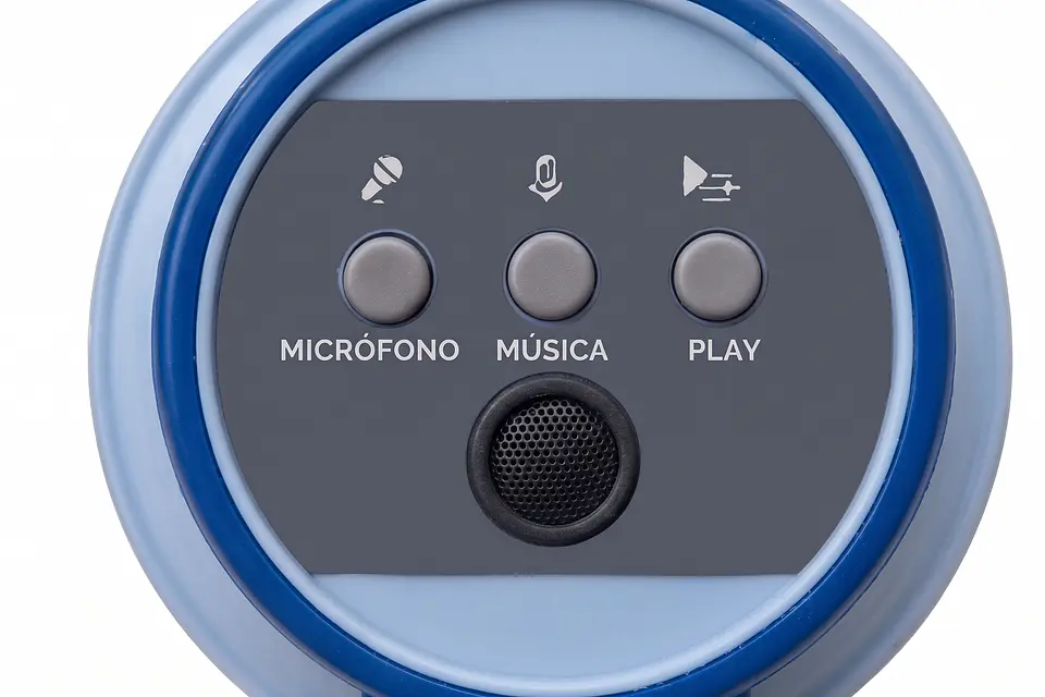 Micrófono / Megáfono de Burbujas 2 en 1 – Azul 3