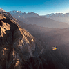 Panoramic helicopter flight