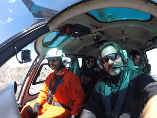 Panoramic helicopter flight