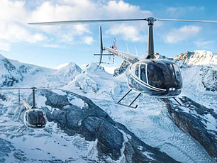 Tour 45 minutos, sobrevuelo Cordillera + Santiago Robinson Helicopters