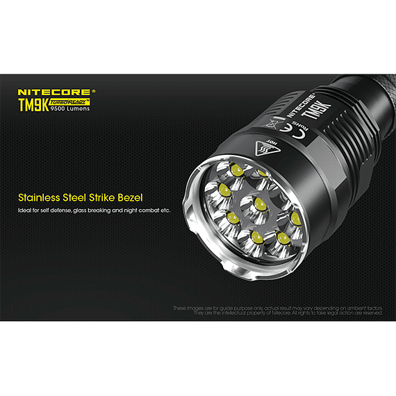 Linterna LED Nitecore 9500 lúmenes Recargable USB TM9K- Image 17
