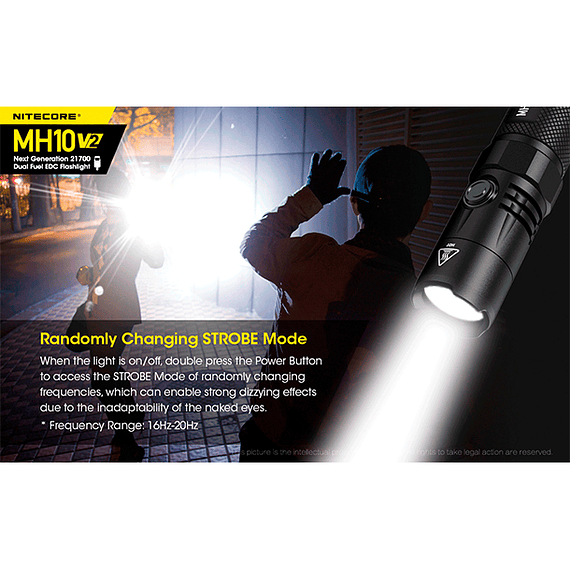 Linterna LED Nitecore 1200 lúmenes Recargable USB MH10 V2- Image 21