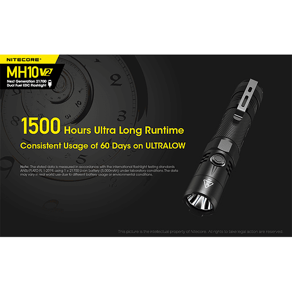 Linterna LED Nitecore 1200 lúmenes Recargable USB MH10 V2- Image 22