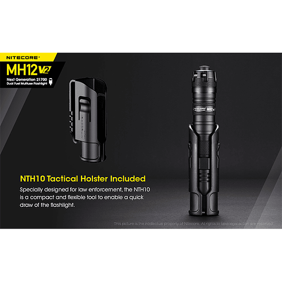 Linterna LED Nitecore 1200 lúmenes Recargable USB MH12 V2- Image 14