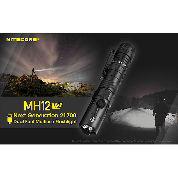Linterna LED Nitecore 1200 lúmenes Recargable USB MH12 V2- Image 28
