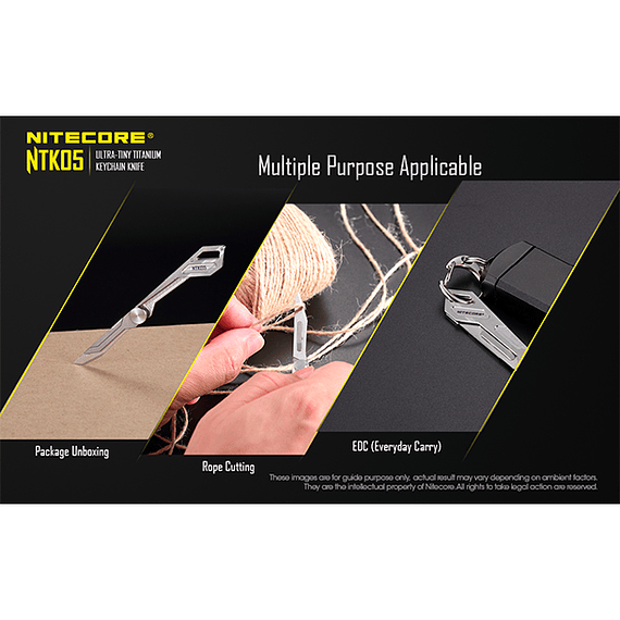Cuchillo Ultra Compacto Nitecore Titanio NTK05- Image 9
